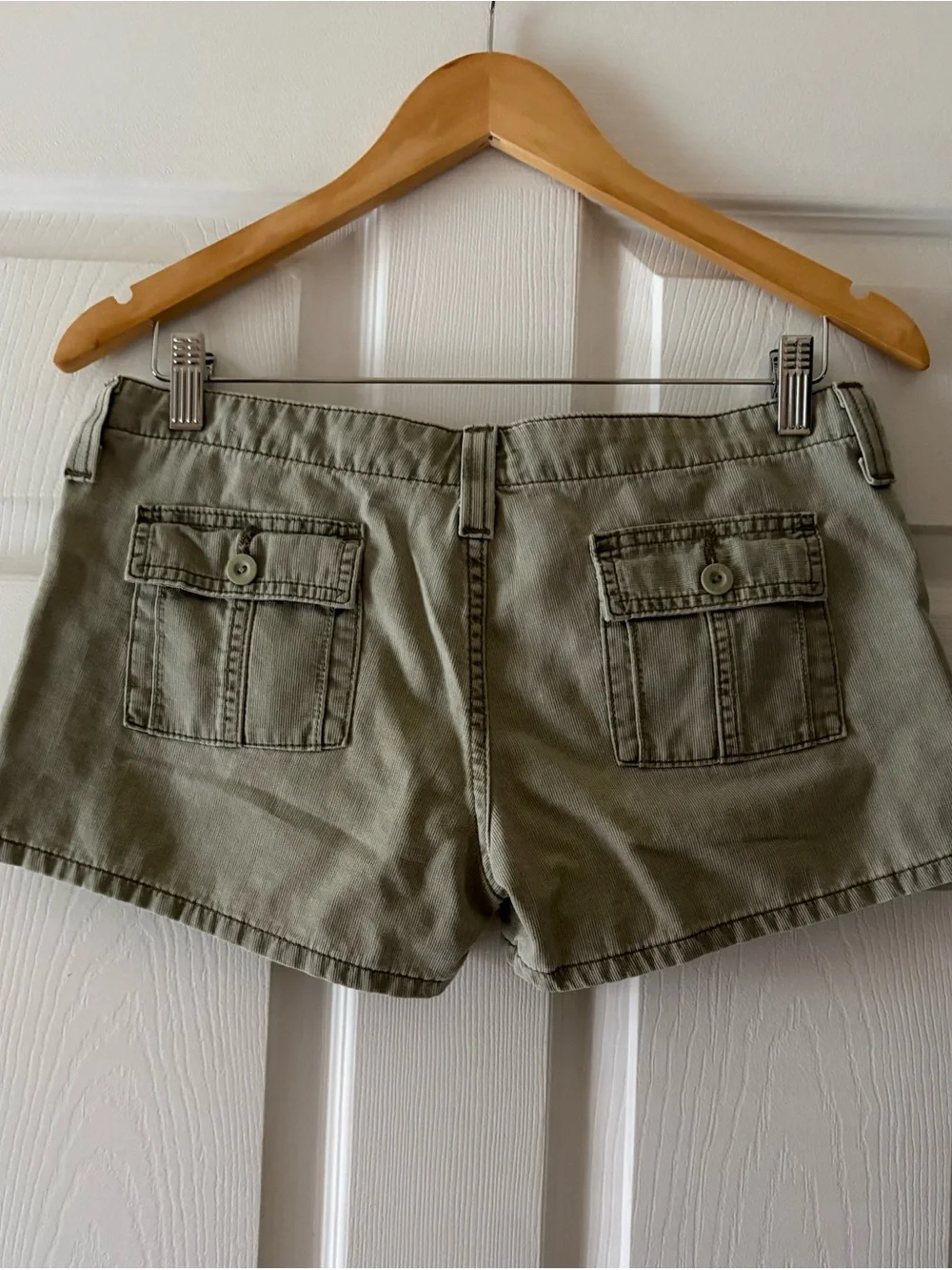 lei Olive Green Denim Shorts